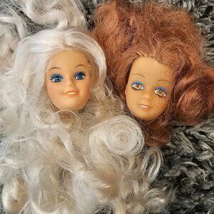 VTG Totsy Barbie Clone Head Replacements Sandi Ms. Flair 1987 88 Red Hair Blonde